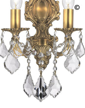 Load image into Gallery viewer, AMERICANA 2 Light Wall Sconce - Victorian - Brass Finish - Designer Chandelier 
