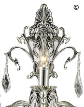 Load image into Gallery viewer, AMERICANA 3 Light Wall Sconce - Silver Plated - Designer Chandelier 
