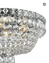 Load image into Gallery viewer, NewYork Empress - Flush Mount Basket Chandelier - Chrome - W:40cm - Designer Chandelier 
