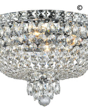 Load image into Gallery viewer, NewYork Empress - Flush Mount Basket Chandelier - Chrome - W:40cm - Designer Chandelier 
