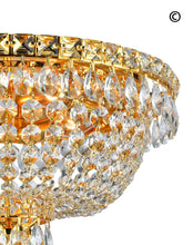 Load image into Gallery viewer, NewYork Empress - Flush Mount Basket Chandelier - Gold - W:40cm - Designer Chandelier 
