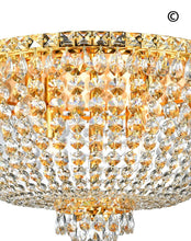 Load image into Gallery viewer, NewYork Empress - Flush Mount Basket Chandelier - Gold - W:60cm - Designer Chandelier 
