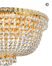 Load image into Gallery viewer, NewYork Empress - Flush Mount Basket Chandelier - Gold - W:60cm - Designer Chandelier 
