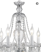 Load image into Gallery viewer, Bohemian Brilliance 7 Arm Crystal Chandelier- CHROME - Designer Chandelier 
