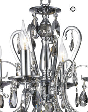 Load image into Gallery viewer, NewYork Princess 4 Arm SMOKE Chandelier - W:42cm - Designer Chandelier 
