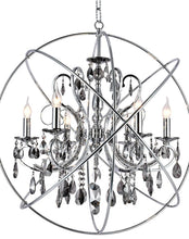 Load image into Gallery viewer, NewYork Princess ORB Outer - 6 Arm Chandelier - SMOKE - W:62

