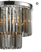 Load image into Gallery viewer, NewYork Oasis Chandelier- 2 Layer - Smoke Finish - W:40cm - Designer Chandelier 
