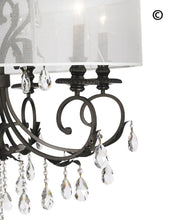 Load image into Gallery viewer, ARIA - Hampton 6 Arm Chandelier - Dark Bronze - Orb Outer Shade - Designer Chandelier 
