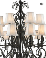 Load image into Gallery viewer, ARIA - Hampton 18 Arm Chandelier - Dark Bronze - Designer Chandelier 
