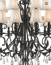 Load image into Gallery viewer, ARIA - Hampton 18 Arm Chandelier - Dark Bronze - Designer Chandelier 
