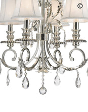 Load image into Gallery viewer, ARIA - Hampton 4 Arm Chandelier - Silver Plated - Designer Chandelier 
