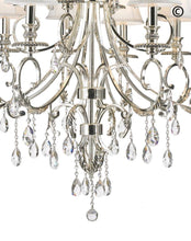 Load image into Gallery viewer, ARIA - Hampton 12 Arm Chandelier - Silver Plated - Designer Chandelier 
