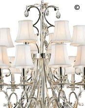 Load image into Gallery viewer, ARIA - Hampton 18 Arm Chandelier - Silver Plated - Designer Chandelier 
