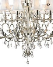 Load image into Gallery viewer, ARIA - Hampton 18 Arm Chandelier - Silver Plated - Designer Chandelier 
