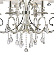 Load image into Gallery viewer, ARIA - Hampton 6 Arm Chandelier - Silver Plated - Designer Chandelier 
