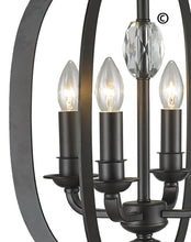 Load image into Gallery viewer, NewYork Luxe - 4 Light - Dark Bronze - Designer Chandelier 
