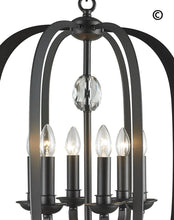 Load image into Gallery viewer, NewYork Luxe - 6 Light - Dark Bronze - Designer Chandelier 
