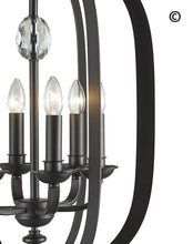 Load image into Gallery viewer, NewYork Luxe - 6 Light - Dark Bronze - Designer Chandelier 
