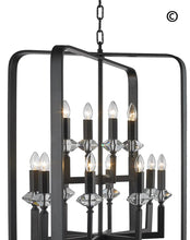 Load image into Gallery viewer, NewYork Allure - 12 Light - Dark Bronze - Designer Chandelier 

