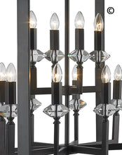 Load image into Gallery viewer, NewYork Allure - 12 Light - Dark Bronze - Designer Chandelier 

