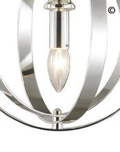 Load image into Gallery viewer, Hampton Orb - Single Light - Silver Plated - Designer Chandelier 

