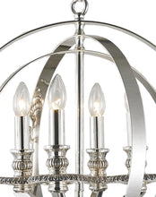 Load image into Gallery viewer, Hampton Orb - 4 Light - Silver Plated - Designer Chandelier 
