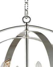 Load image into Gallery viewer, Hampton Orb - 6 Light - Silver Plated - Designer Chandelier 
