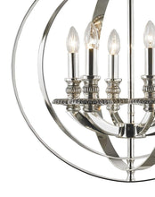 Load image into Gallery viewer, Hampton Orb - 6 Light - Silver Plated - Designer Chandelier 
