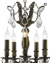 Load image into Gallery viewer, AMERICANA 5 Light Chandelier - Antique Bronze Style - Designer Chandelier 
