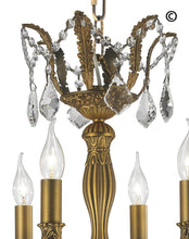 Load image into Gallery viewer, AMERICANA 6 Light Crystal Chandelier - Brass Finish - Designer Chandelier 
