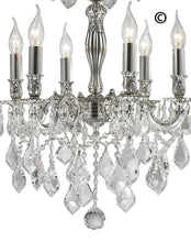 Load image into Gallery viewer, AMERICANA 6 Light Crystal Chandelier - Silver Plated - Designer Chandelier 
