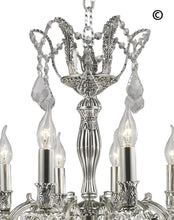 Load image into Gallery viewer, AMERICANA 12 Light Crystal Chandelier - Silver Plated - Designer Chandelier 
