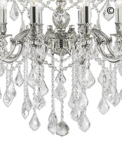 Load image into Gallery viewer, Americana 15 Light Crystal Chandelier - Silver Plated - Designer Chandelier 
