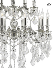 Load image into Gallery viewer, Americana 15 Light Crystal Chandelier - Silver Plated - Designer Chandelier 
