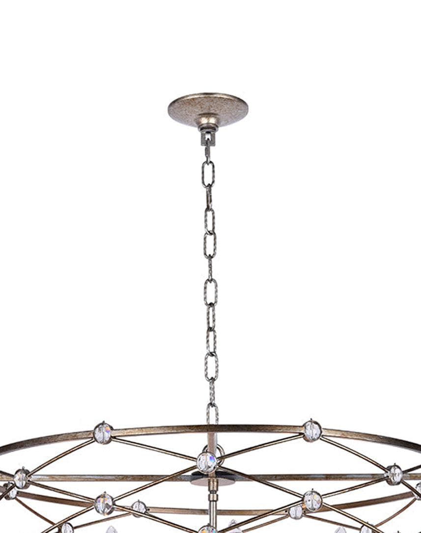 Eliza Collection - Round Pendant - Width: 75 Cm - Champagne Finish