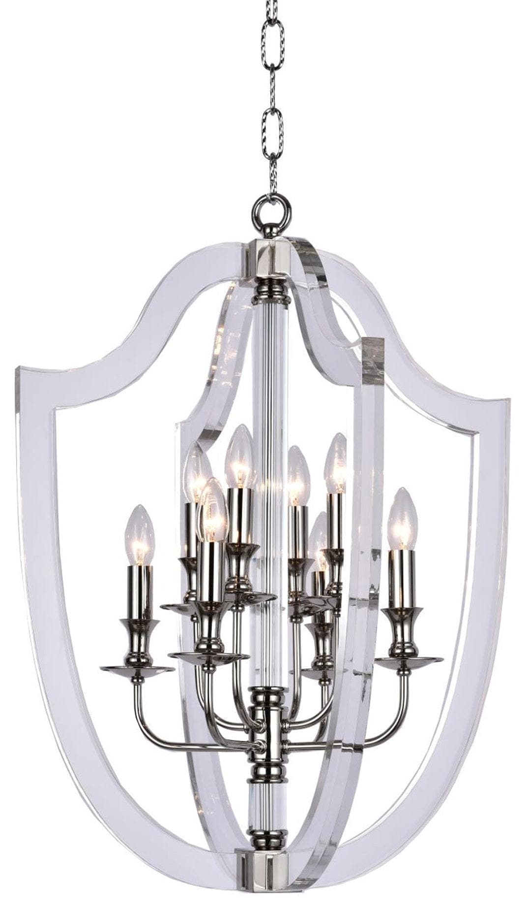 NewYork Lantern 8 Light - Polished Nickel Finish