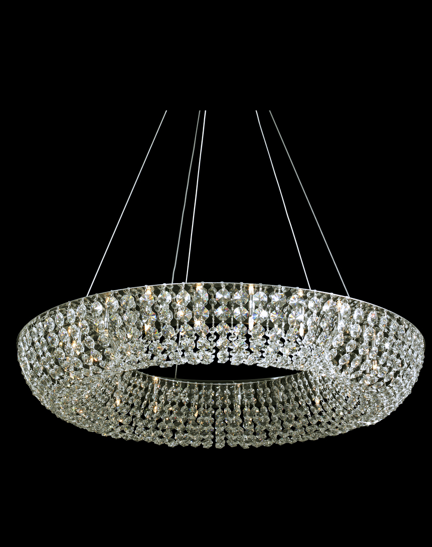 Platinum Ring Chandelier- W:80cm - Designer Chandelier 