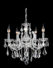 Load image into Gallery viewer, Maria Theresa 5 Light Crystal Chandelier - CHROME - Designer Chandelier 
