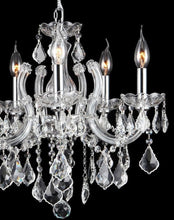 Load image into Gallery viewer, Maria Theresa 5 Light Crystal Chandelier - CHROME
