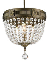 Load image into Gallery viewer, Regency Basket Chandelier -  Antique Bronze Style - Flush Mount - W:30cm H:43cm
