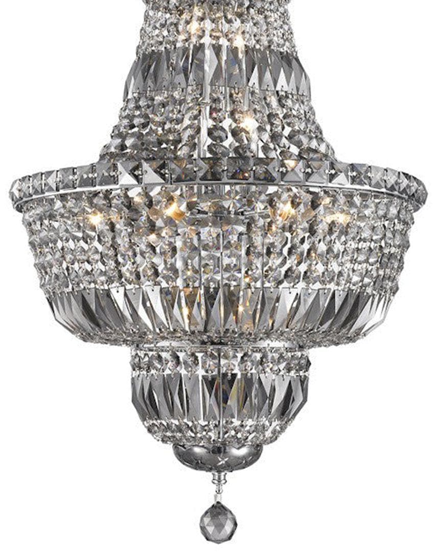 Empress Crystal Basket Chandelier - Smoke- 12 Light
