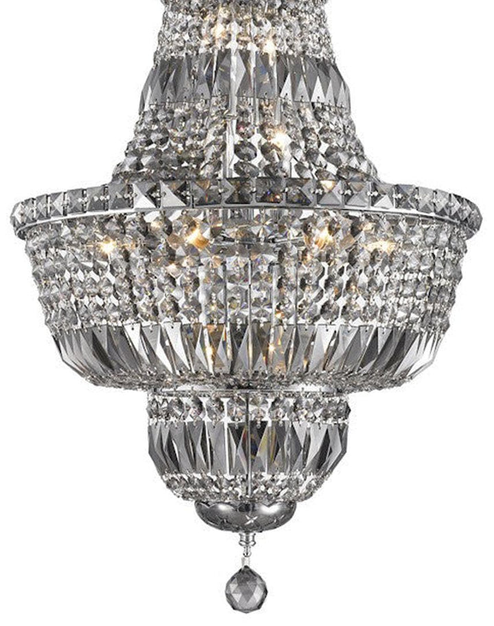 Empress Crystal Basket Chandelier - Smoke- 12 Light
