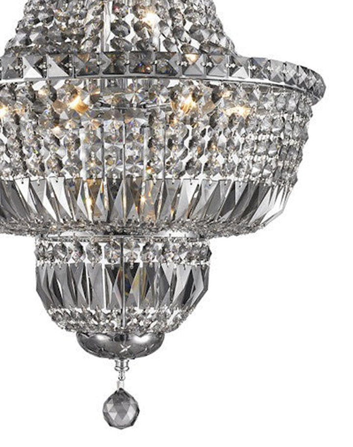 Empress Crystal Basket Chandelier - Smoke- 12 Light
